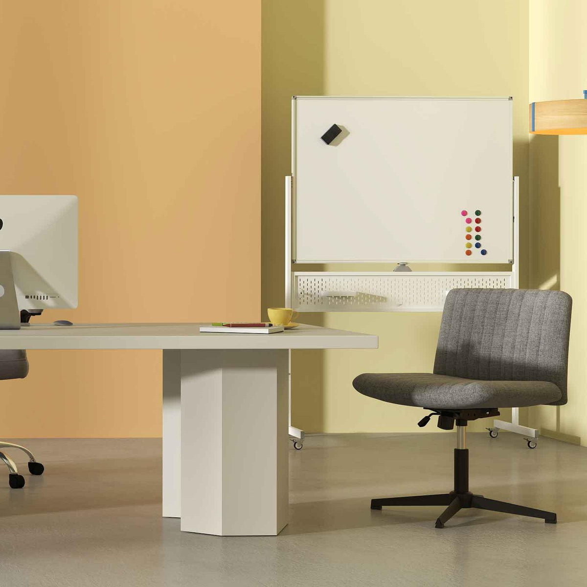 Electric Standing Desk with Memory Heights - Natural