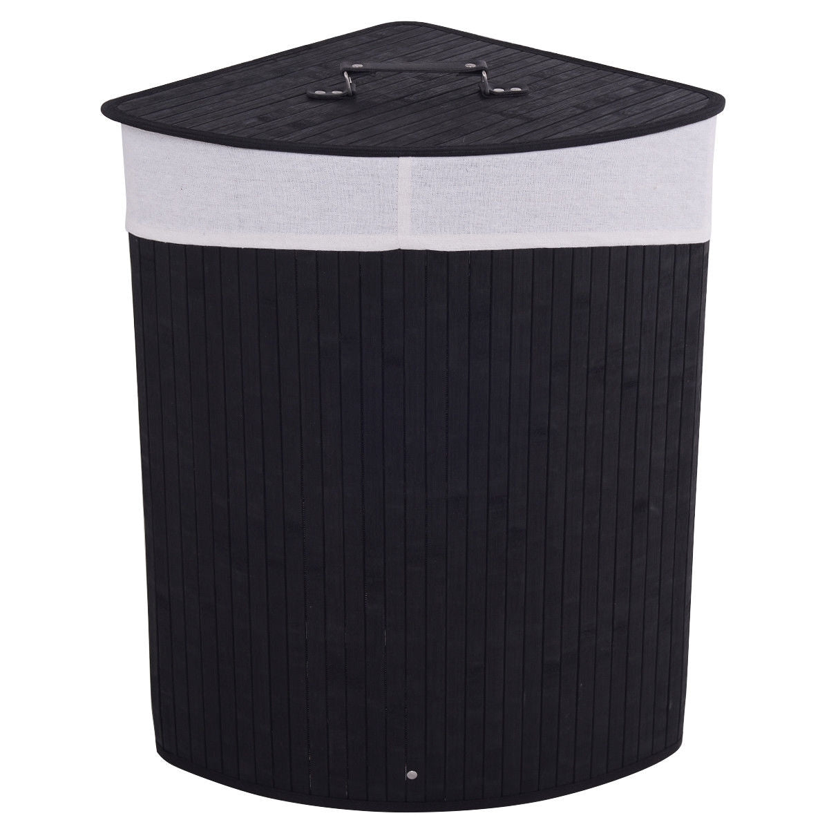 Bamboo Laundry Hamper Basket with Lid and Removable Liner Bag
