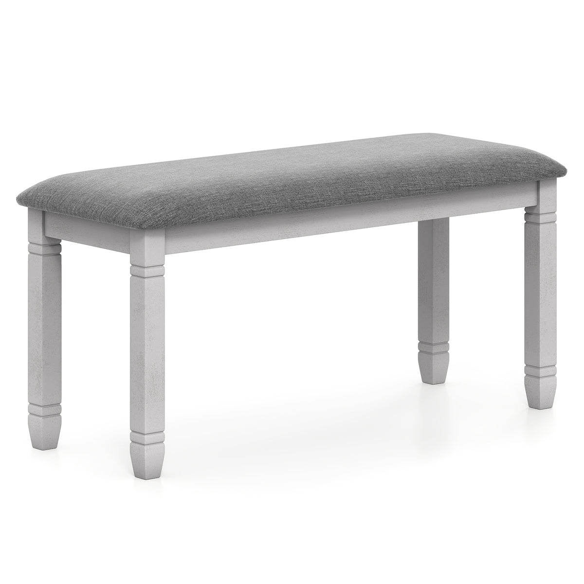 Upholstered Bedroom Bench with Storage, Gray