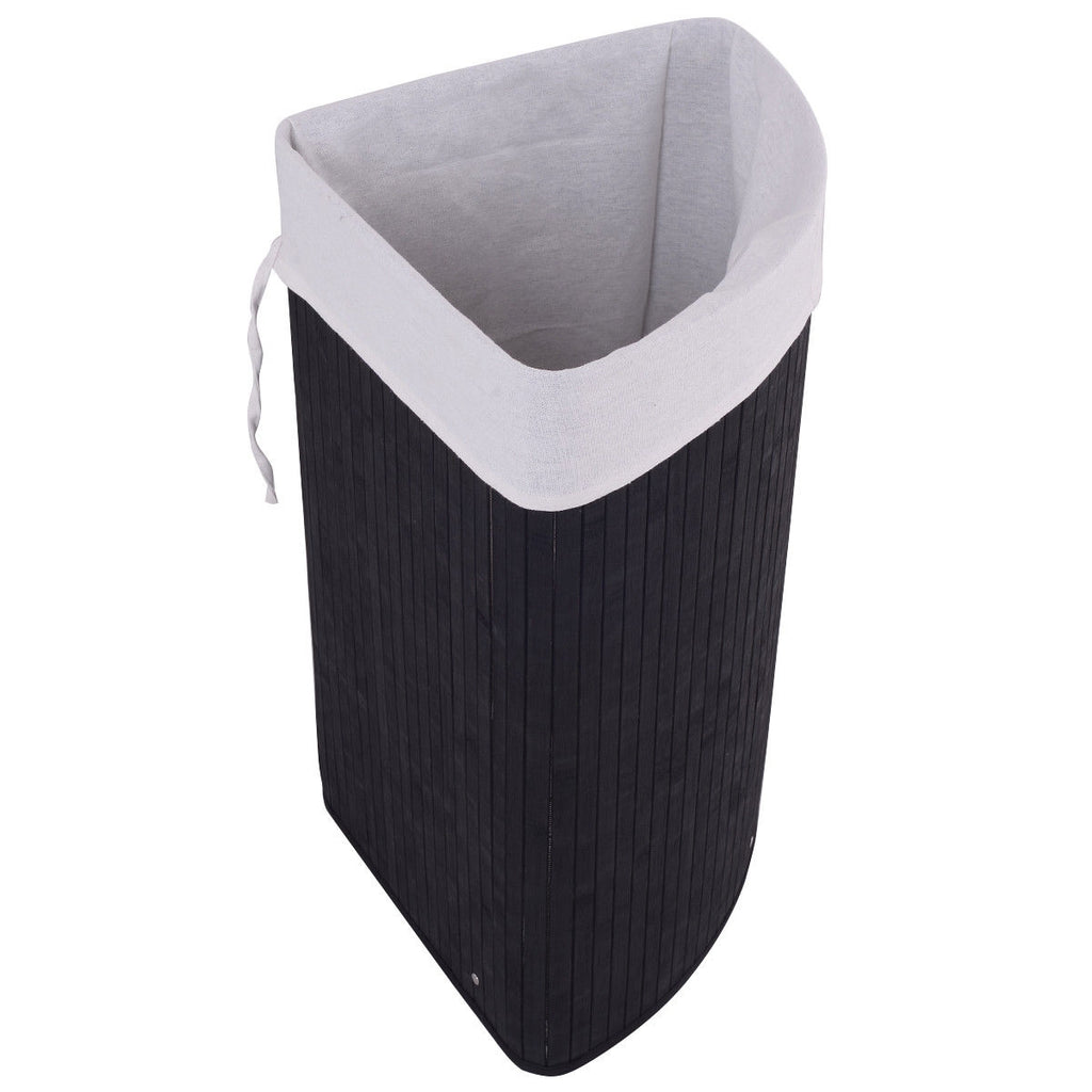 Bamboo Laundry Hamper Basket with Lid and Removable Liner Bag
