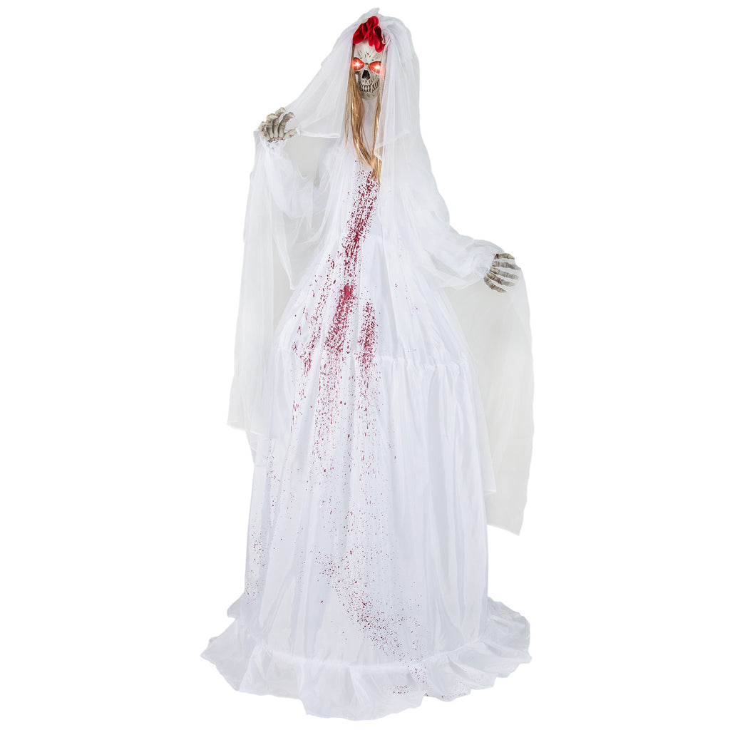Halloween Animatronic Standing Bride 7.2 FT Haunted House Decoration - Bride Variation