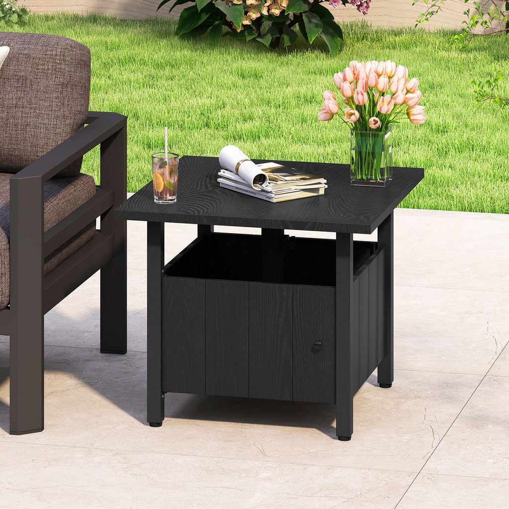 Outdoor Side Table with 1.89" Umbrella Hole Patio Base Stand