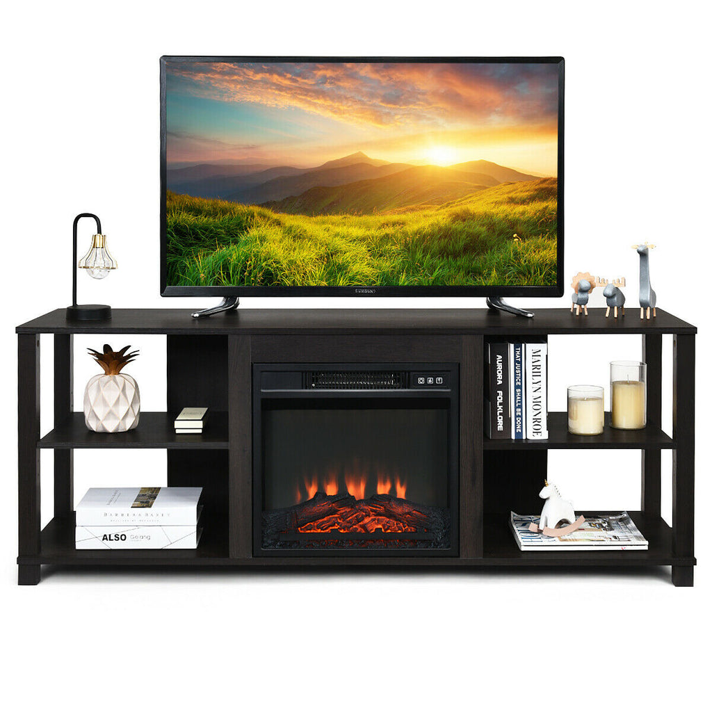 2-Tier TV Storage Cabinet with Adjustable Shelves