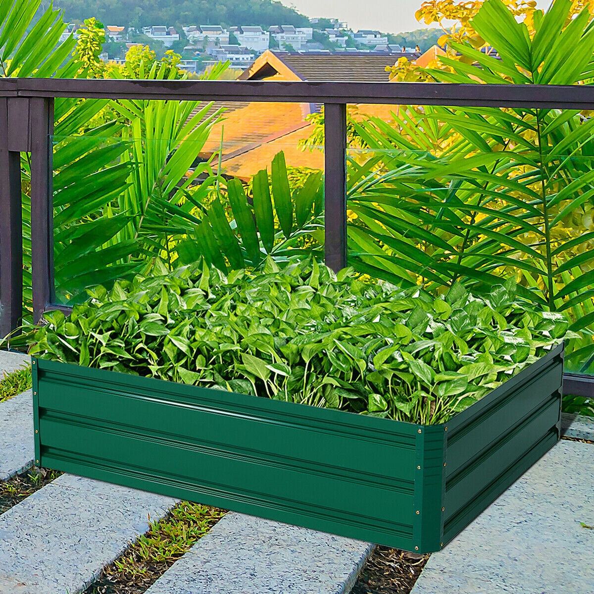 Raised Garden Bed 47 Inch - Vegetable & Flower Planter, 1 Ft Height