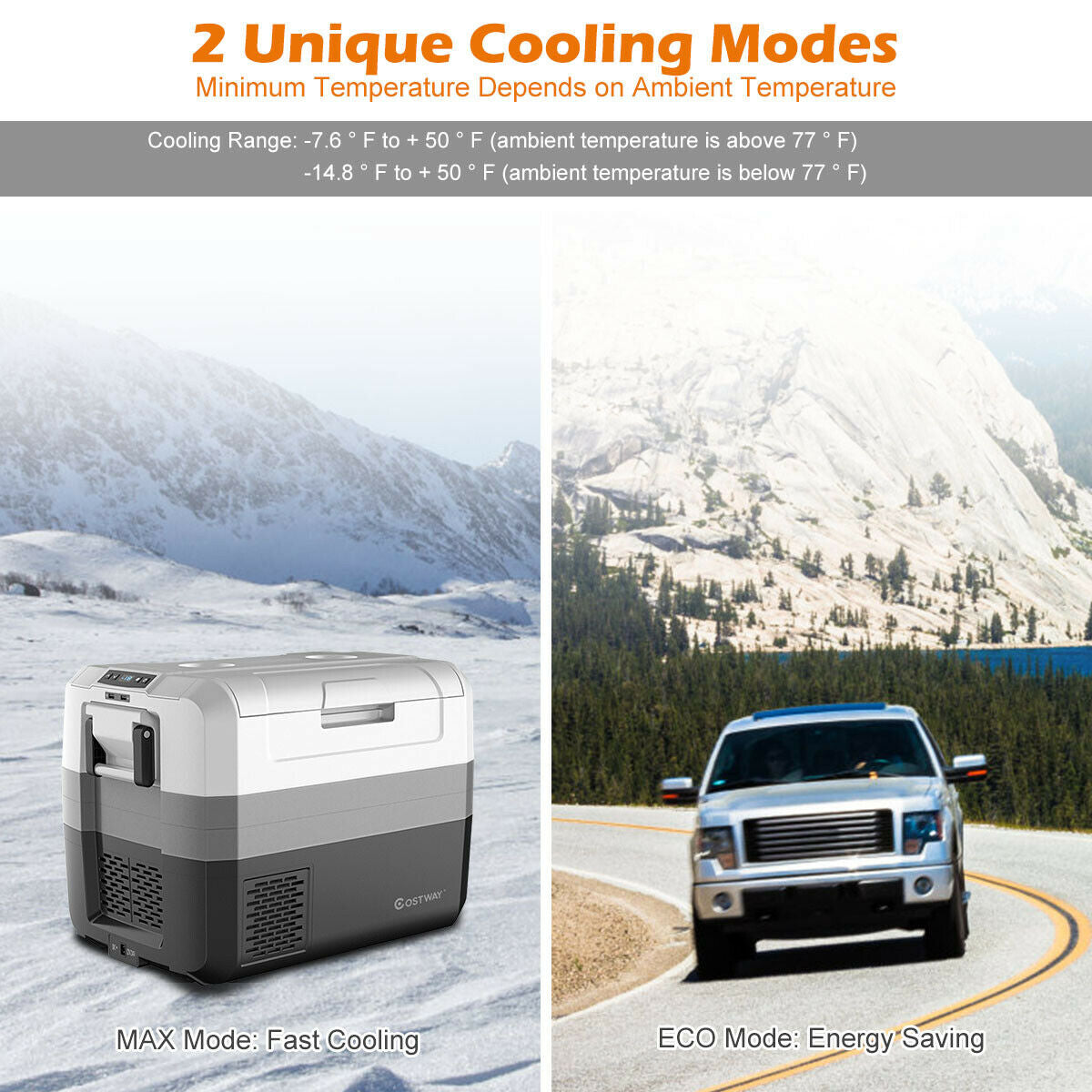 58 Quart Portable Electric Car Cooler