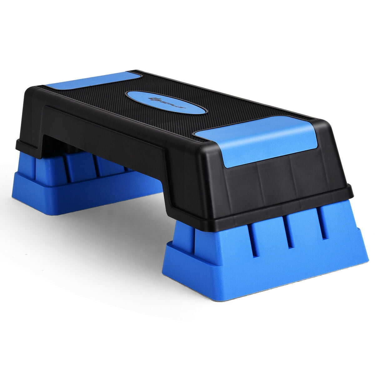 Aerobic Exercise Stepper Trainer with Adjustable Height 5-7-9 Inches - Blue Variation