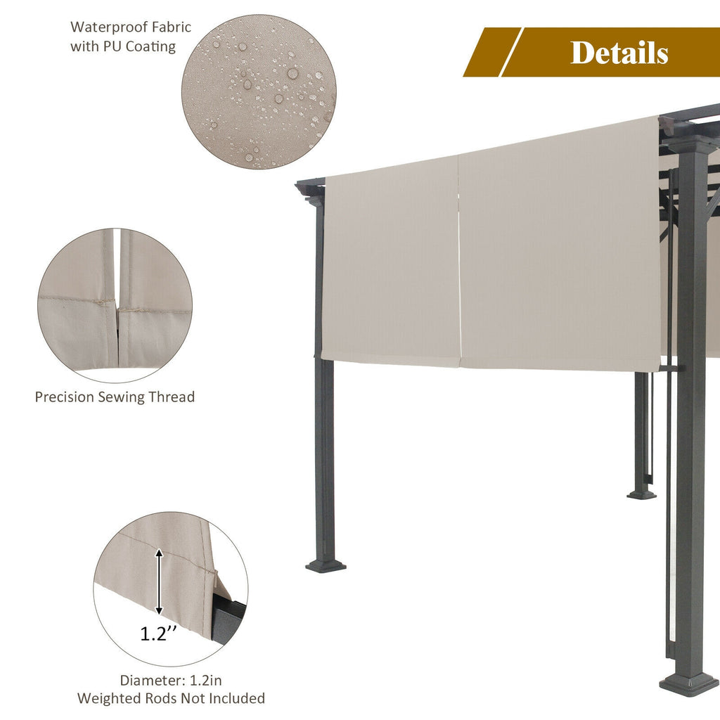 16' x 4' Canopy Replacement Cover for Pergola - Beige