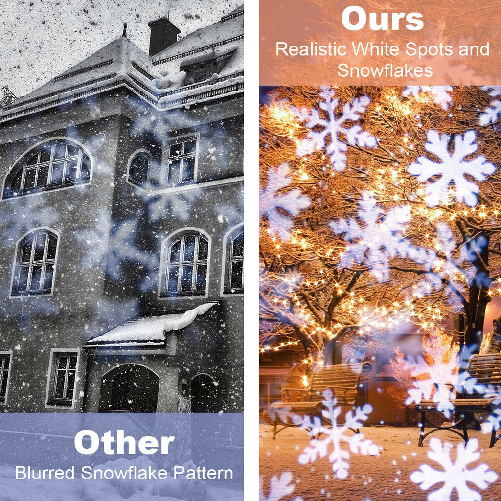 Outdoor Waterproof Snowflake LED Projector Lights with Remote Control