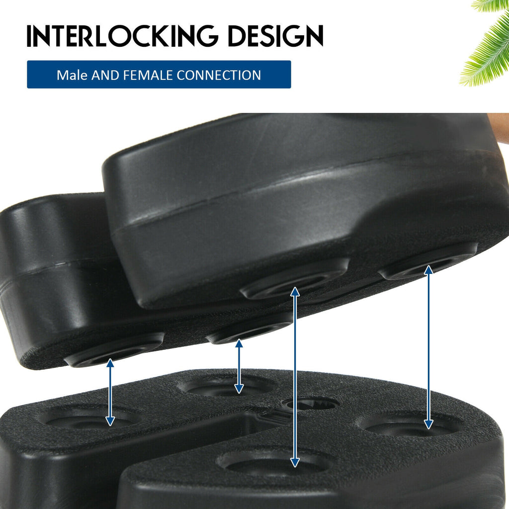 Set of 4 Canopy Weights 20lbs Weight Plate Kit with No-Pinch Design