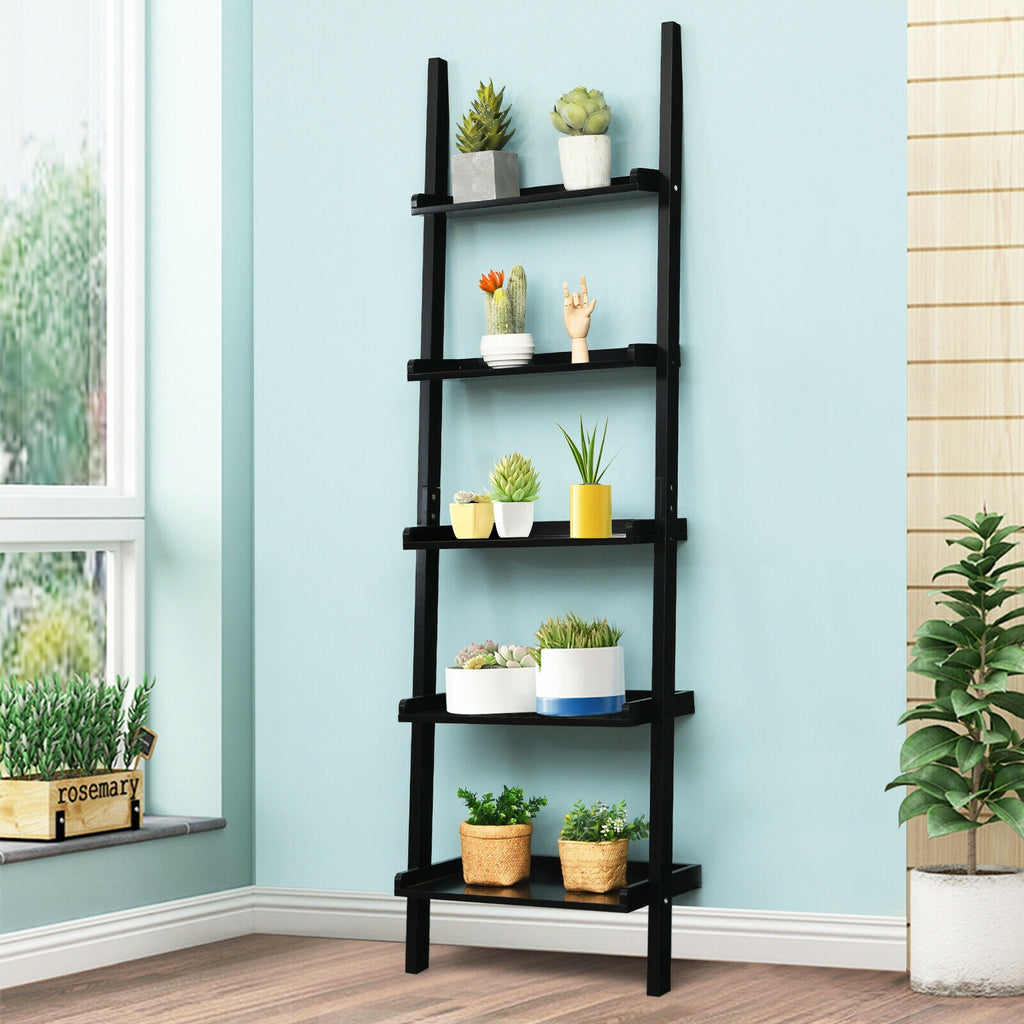 5-Tier Ladder Shelf with Open Shelves for Living Room Home Office