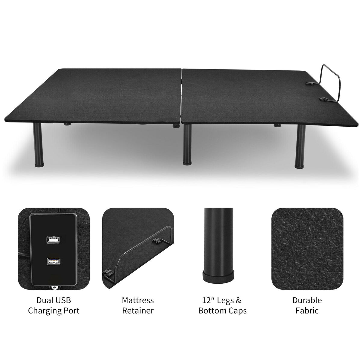 Queen Size Adjustable Bed Base with Wireless Remote – Style B