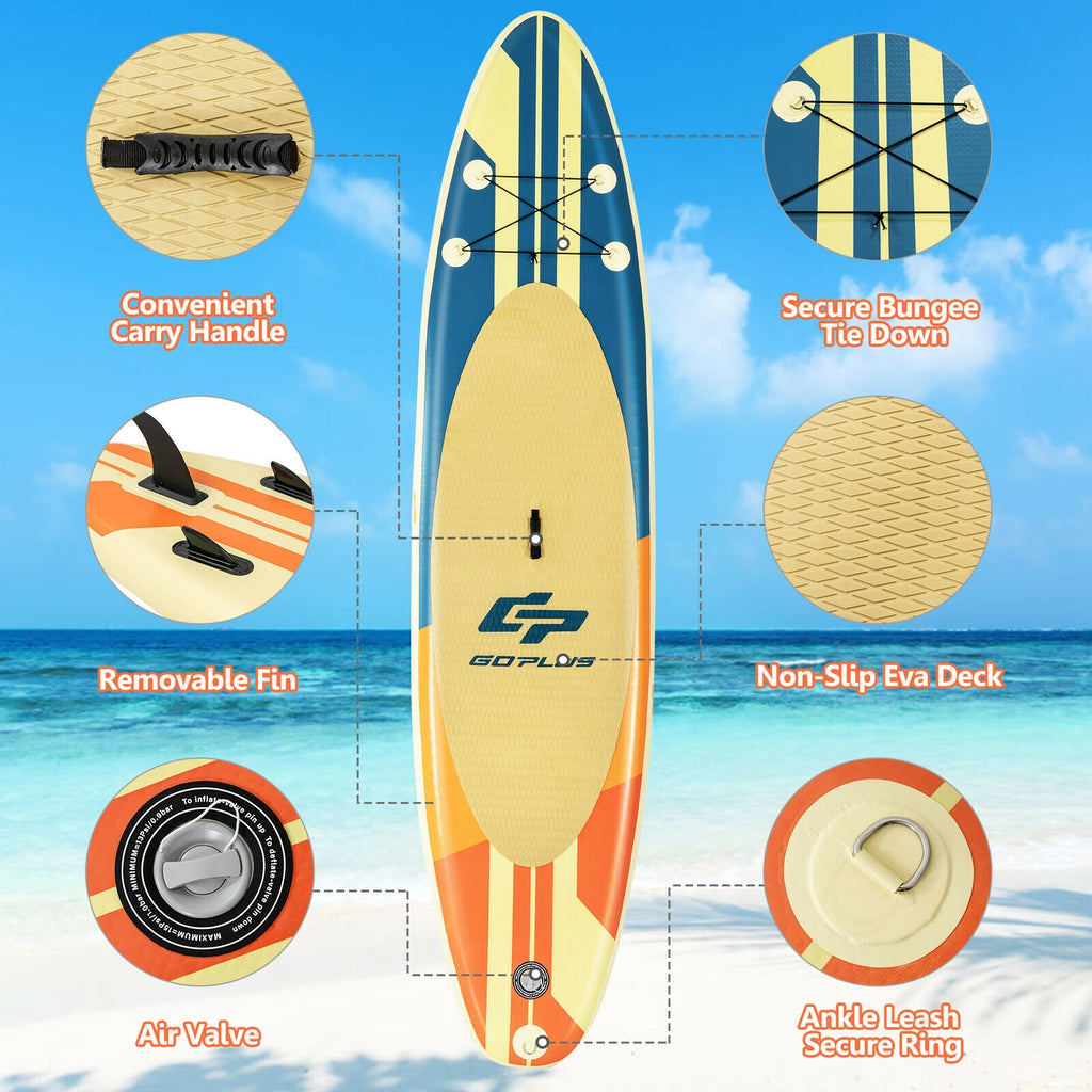 Lightweight Inflatable Stand Up Paddle Board with Bag Aluminum Paddle and Pump - M Size