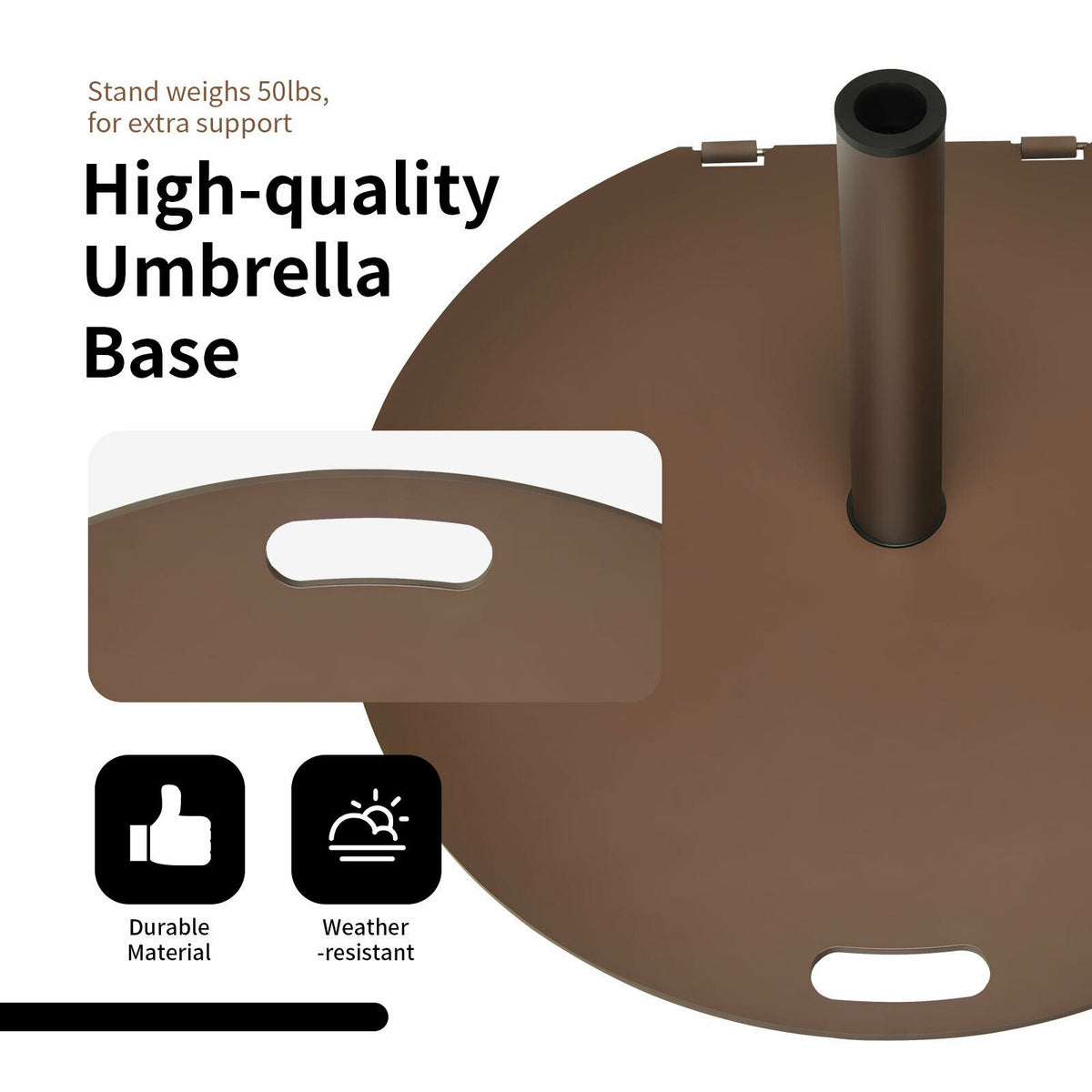50 lbs Umbrella Base Stand with Wheels