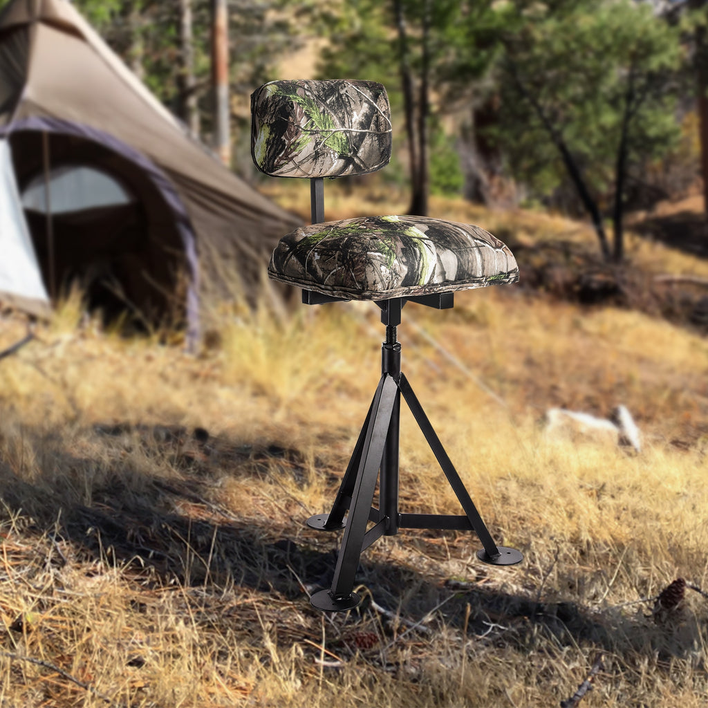 Swivel Hunting Chair Tripod with Detachable Backrest