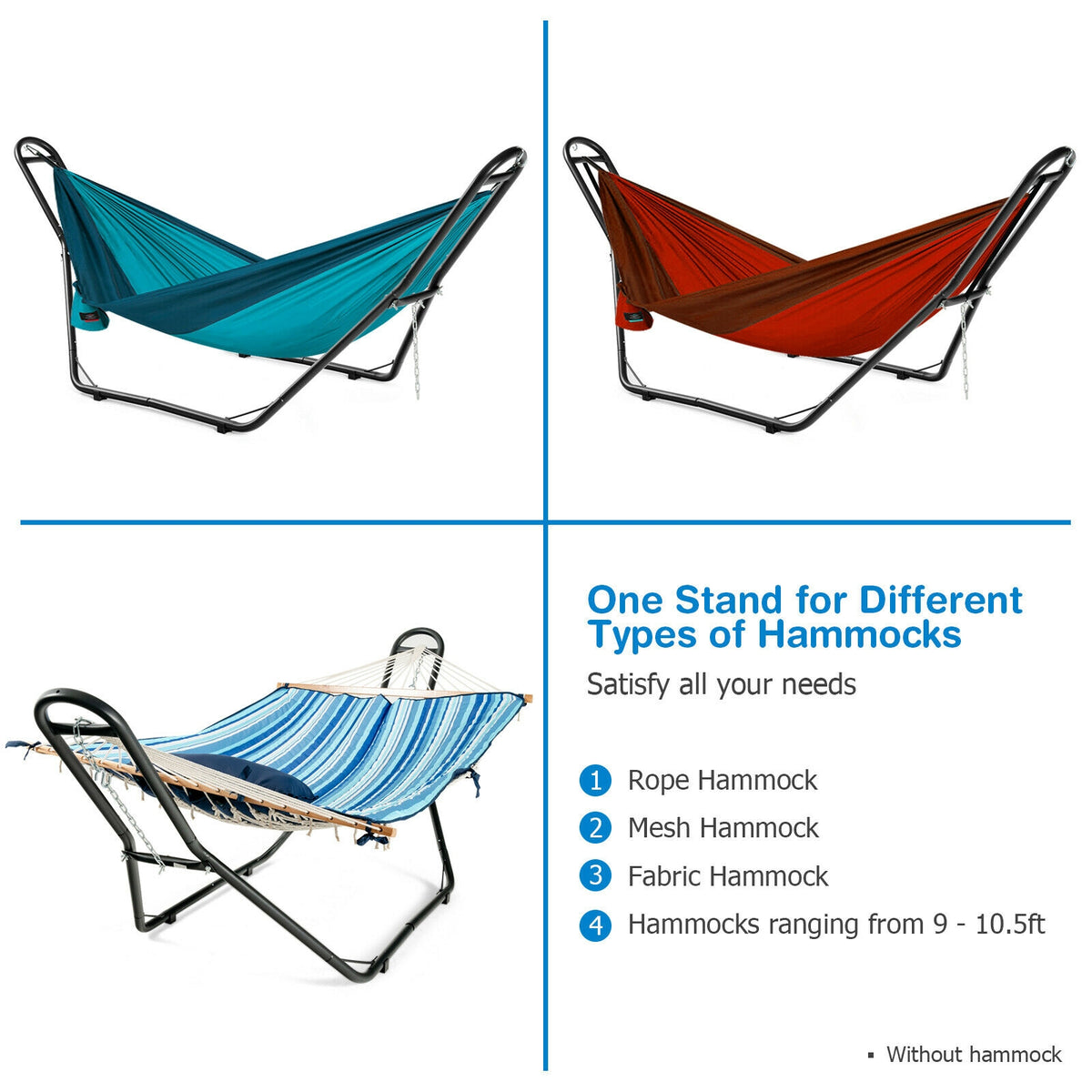 Indoor and Outdoor Hammock Frame Heavy Steel Hanging Hooks