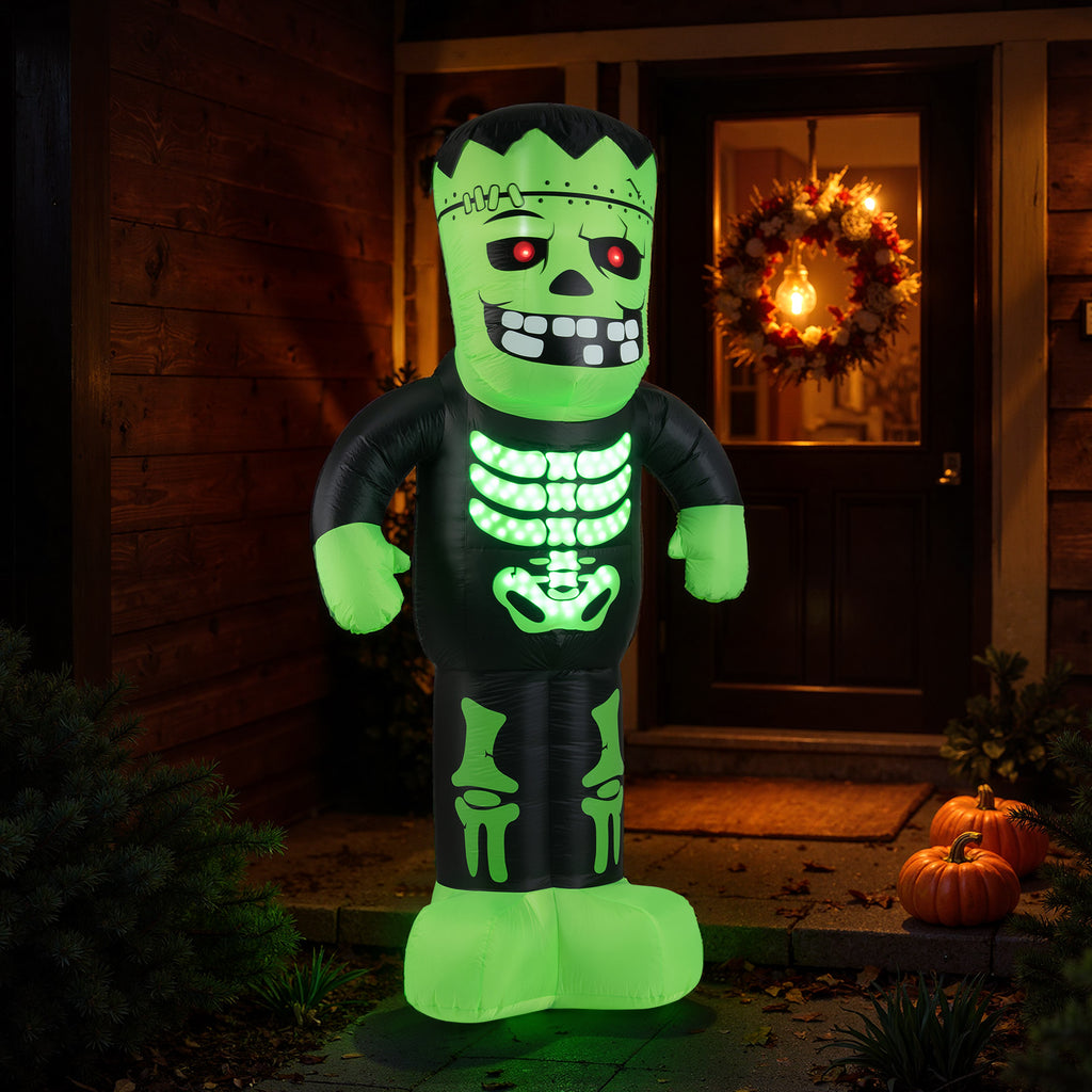 Inflatable Halloween Frankenstein Decoration - 8.4 Feet Tall with Glowing Eyes & LED Lights - Variation of This Listing