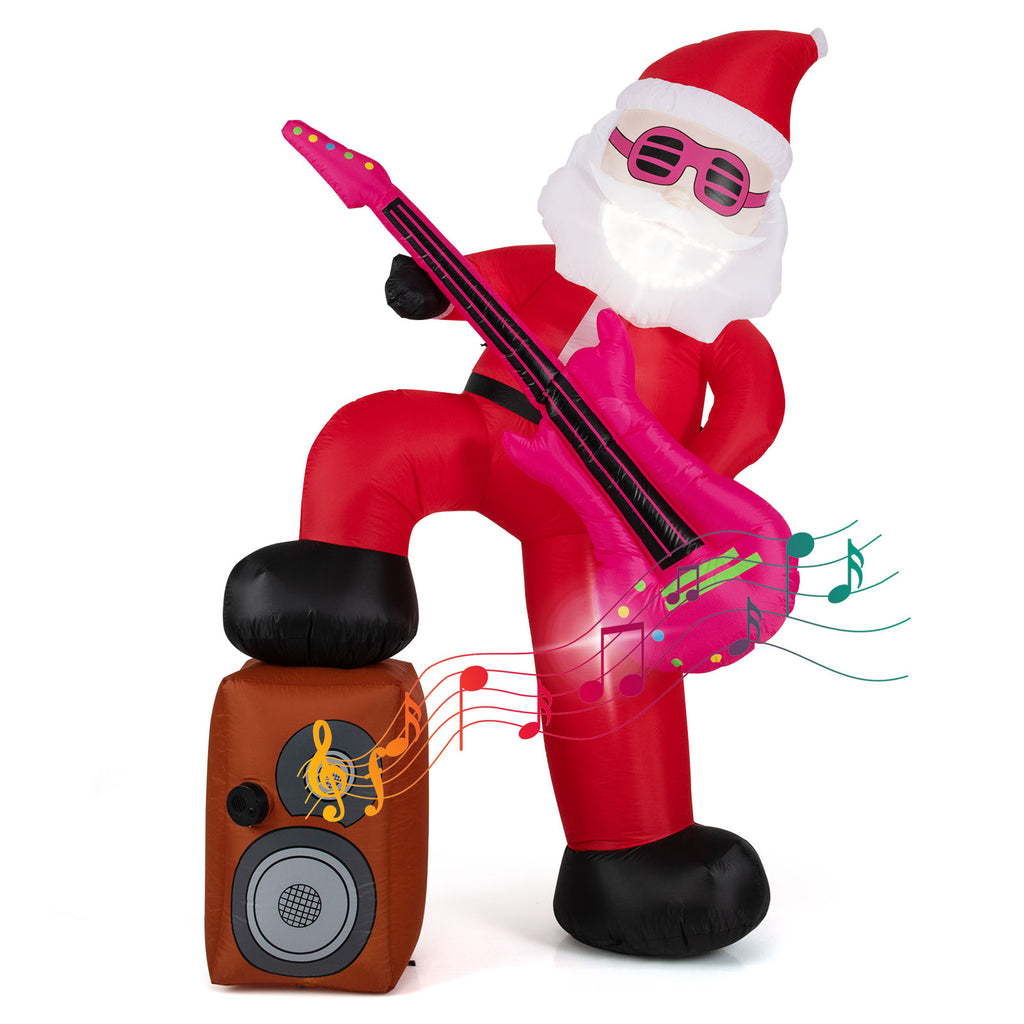 Inflatable Santa Claus with Sound-Activated Light and LED Lights - 8.4 ft