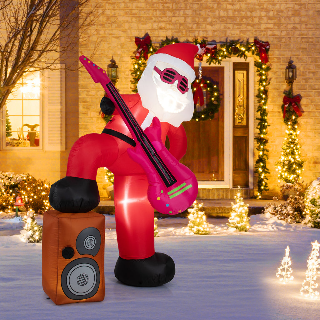 Inflatable Santa Claus with Sound-Activated Light and LED Lights - 8.4 ft