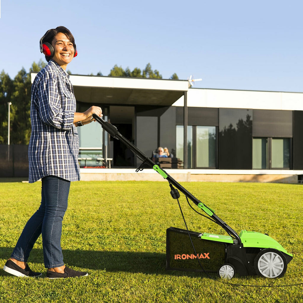 13 Inch 12 Amp Electric Scarifier with Collection Bag and Removable