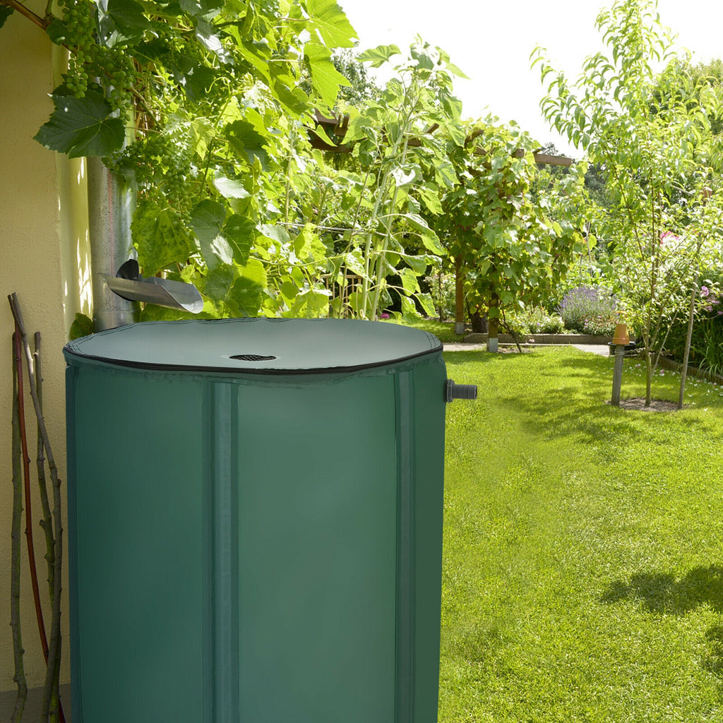60 Gallon Portable Collapsible Rain Barrel Water Collector for