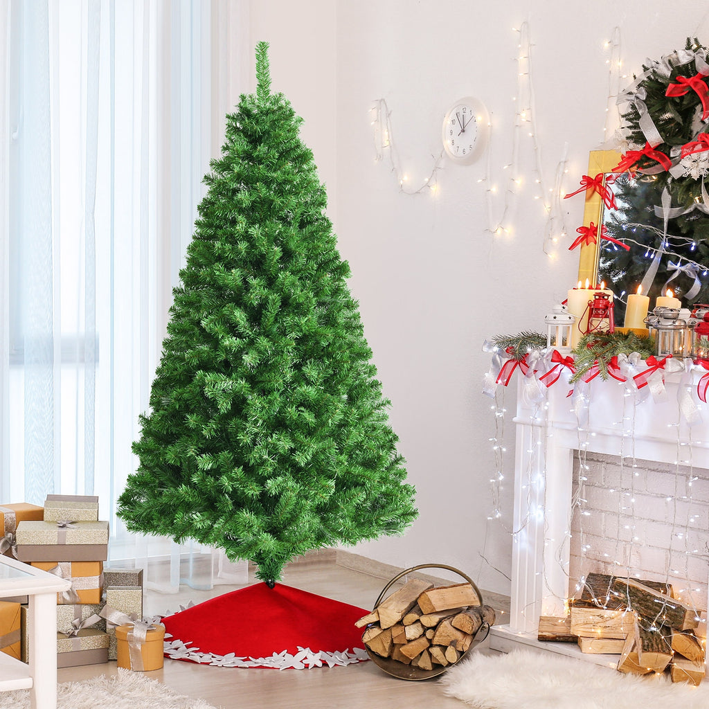 Pre-lit Fiber Optic Artificial Christmas Tree - 6 Feet, Full Branch Tips