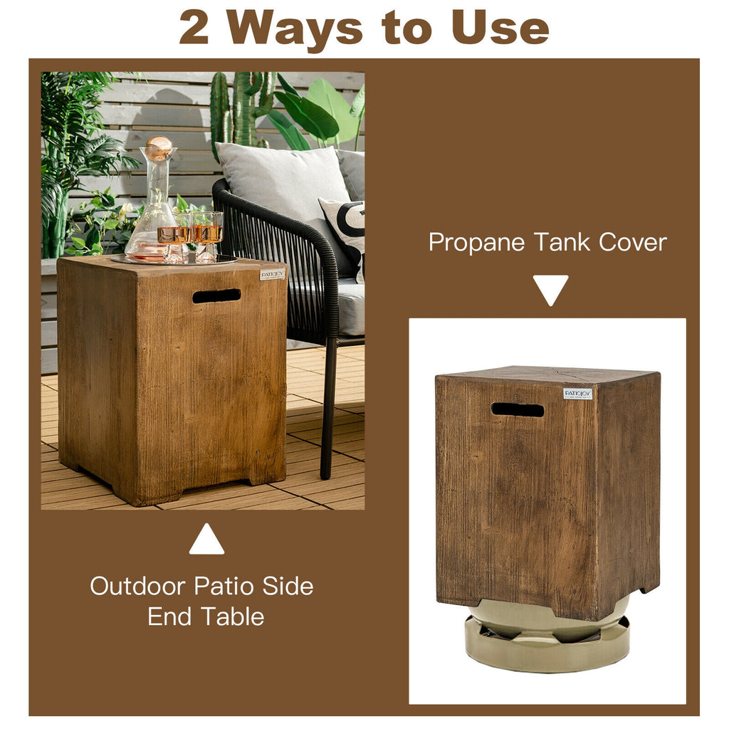 16 Inch Outdoor Hideaway Table Cover for Standard 20 LBS Propane