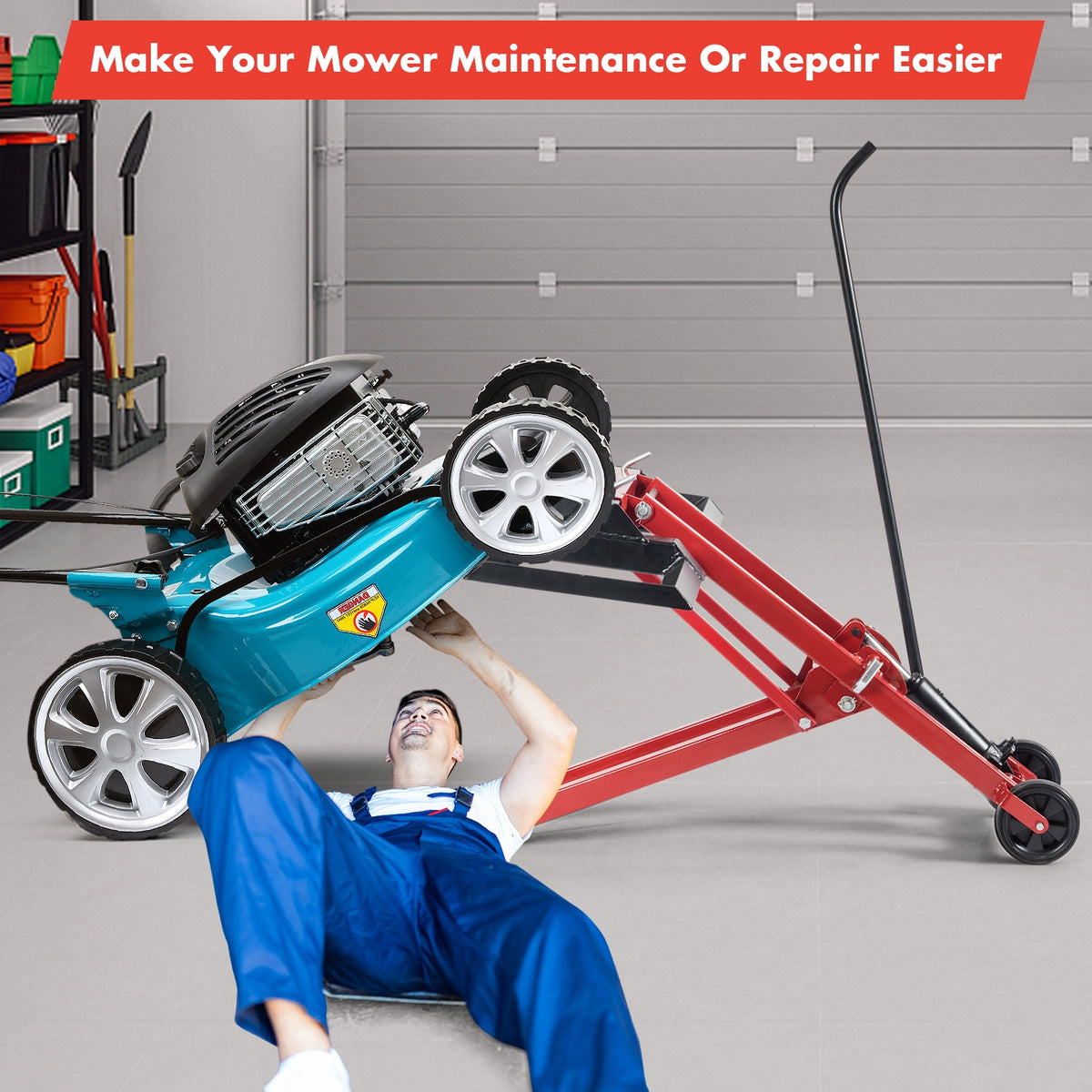 Hydraulic Lawnmower Lift Jack for Tractors and Zero Turn Riding Lawn