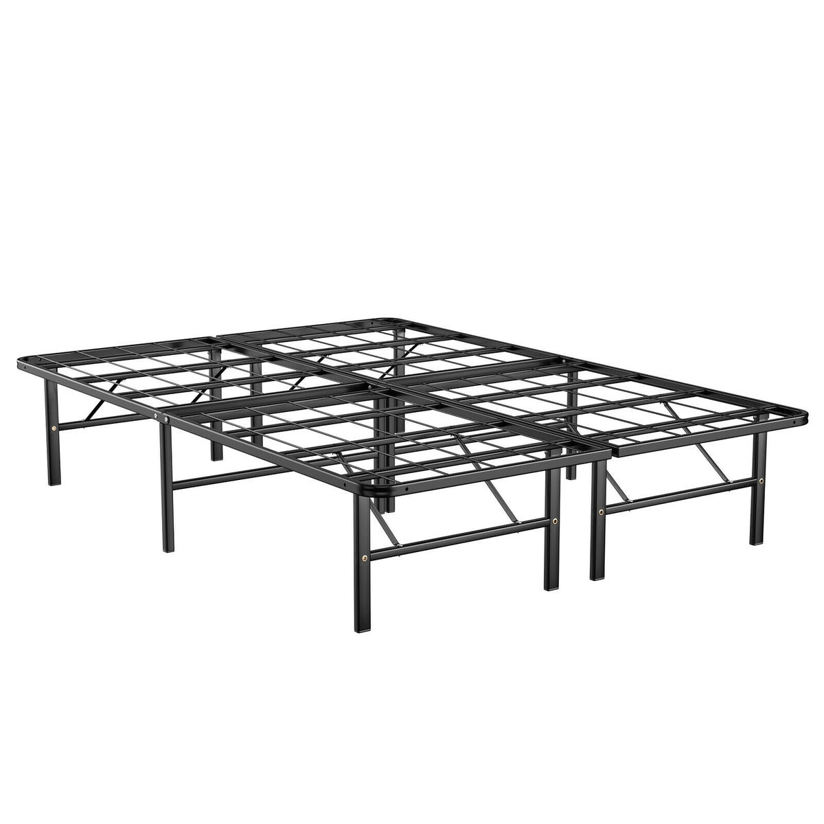 Full Size Folding Metal Platform Bed - Tool-Free Assembly