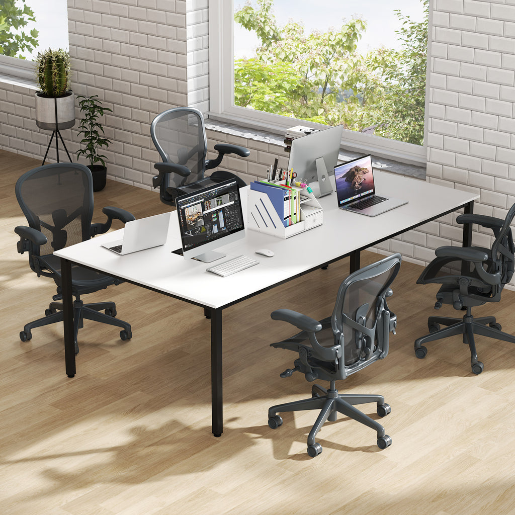 8 Feet Conference Room Table Large Meeting Seats up to 10 People