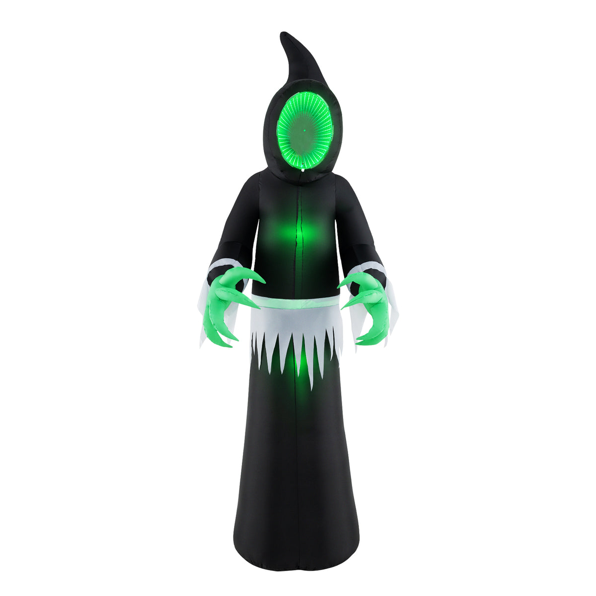 6 Ft Halloween Inflatable Ghost with Jack-O-Lantern & Dimming Infinity Mirror Light - Costway