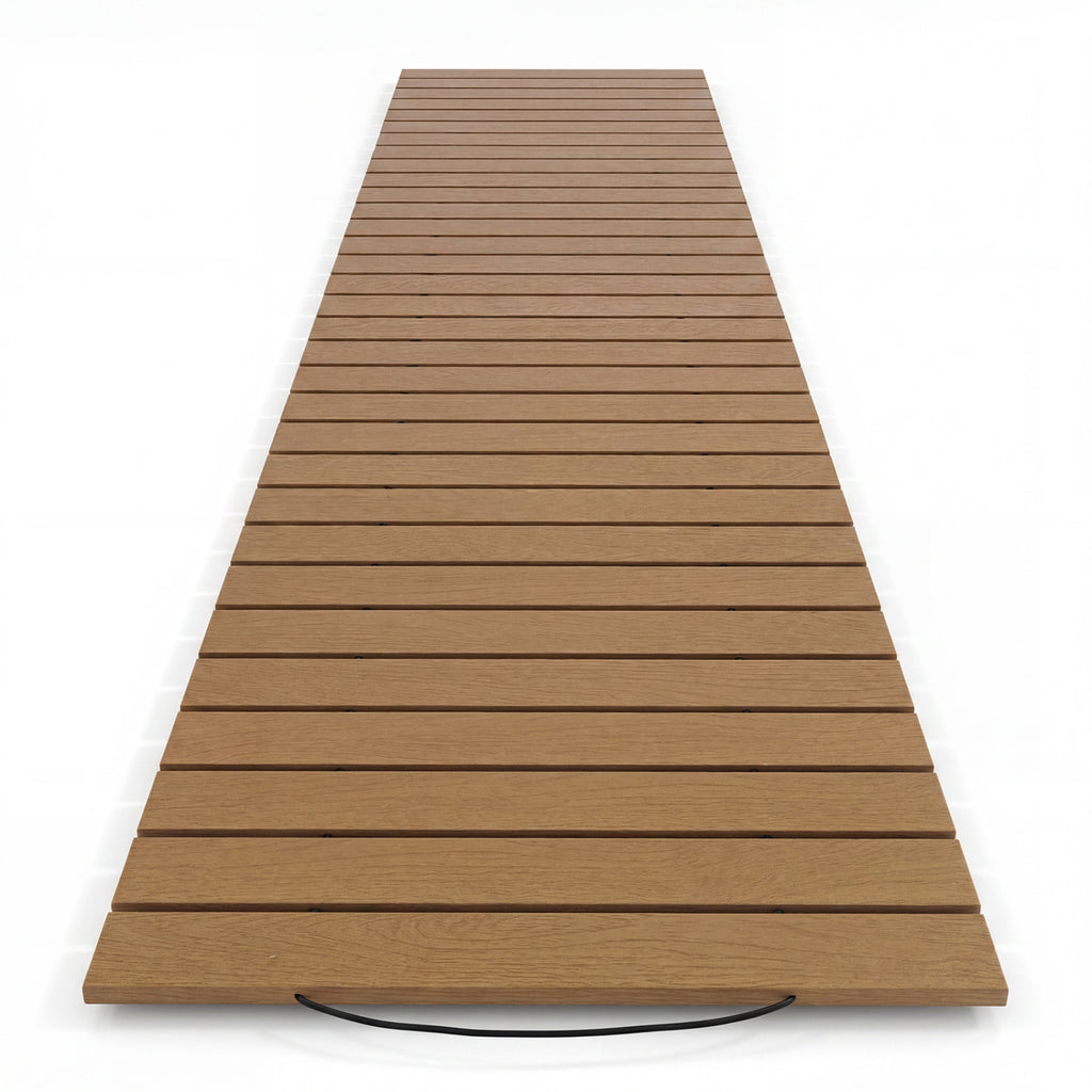 Brown 8ft Outdoor Pathway Roll-Out Patio Boardwalk - Foldable, Anti-Slip, Durable