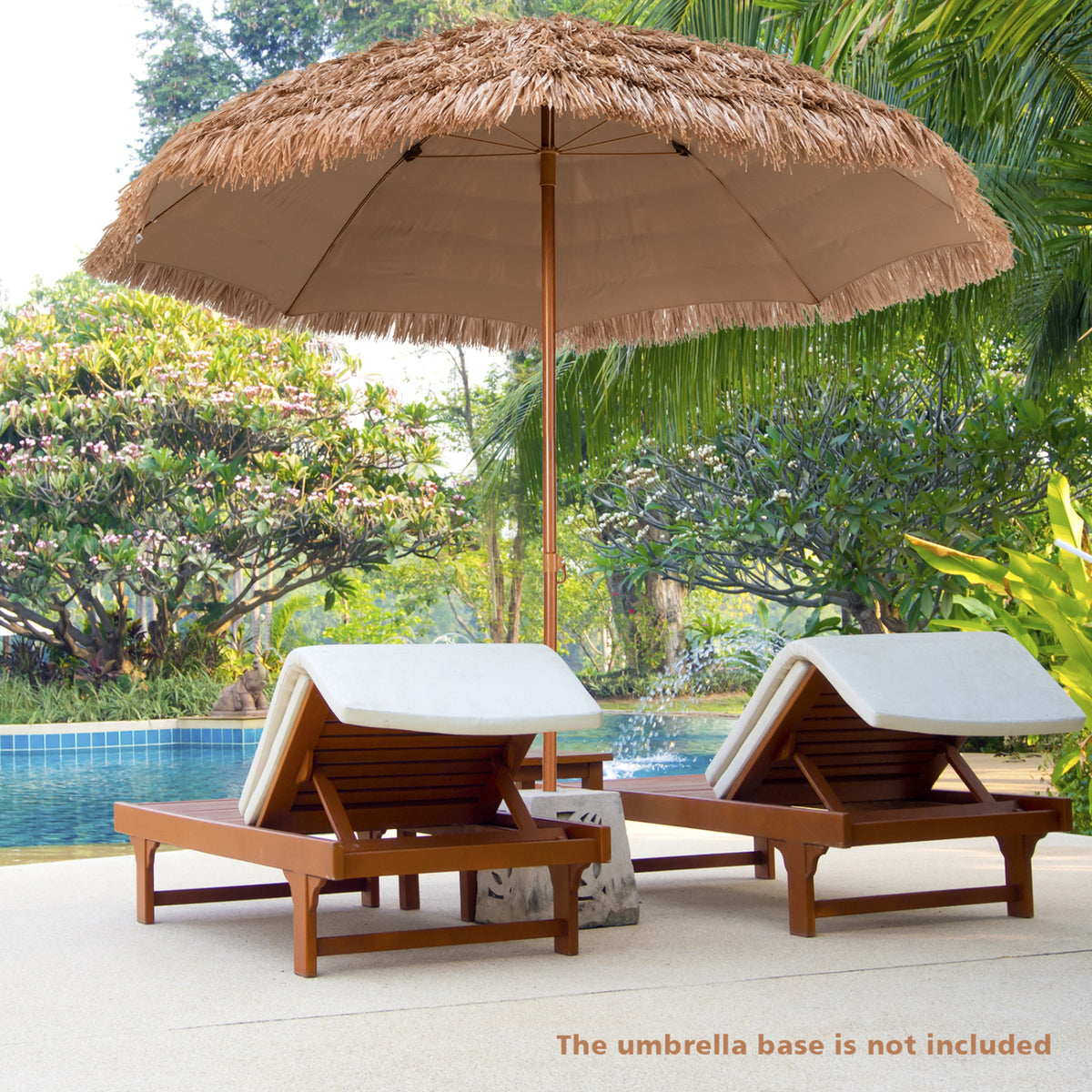 8 Feet Tiki Umbrella Thatched Patio Outdoor Shade