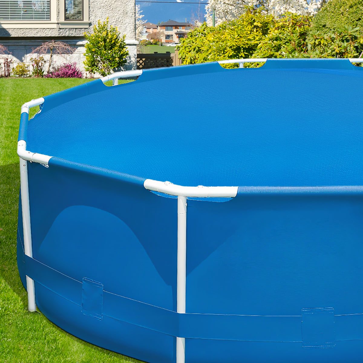 8/12 Feet Round Solar Pool Cover 12 Mil for In-Ground Above-Ground