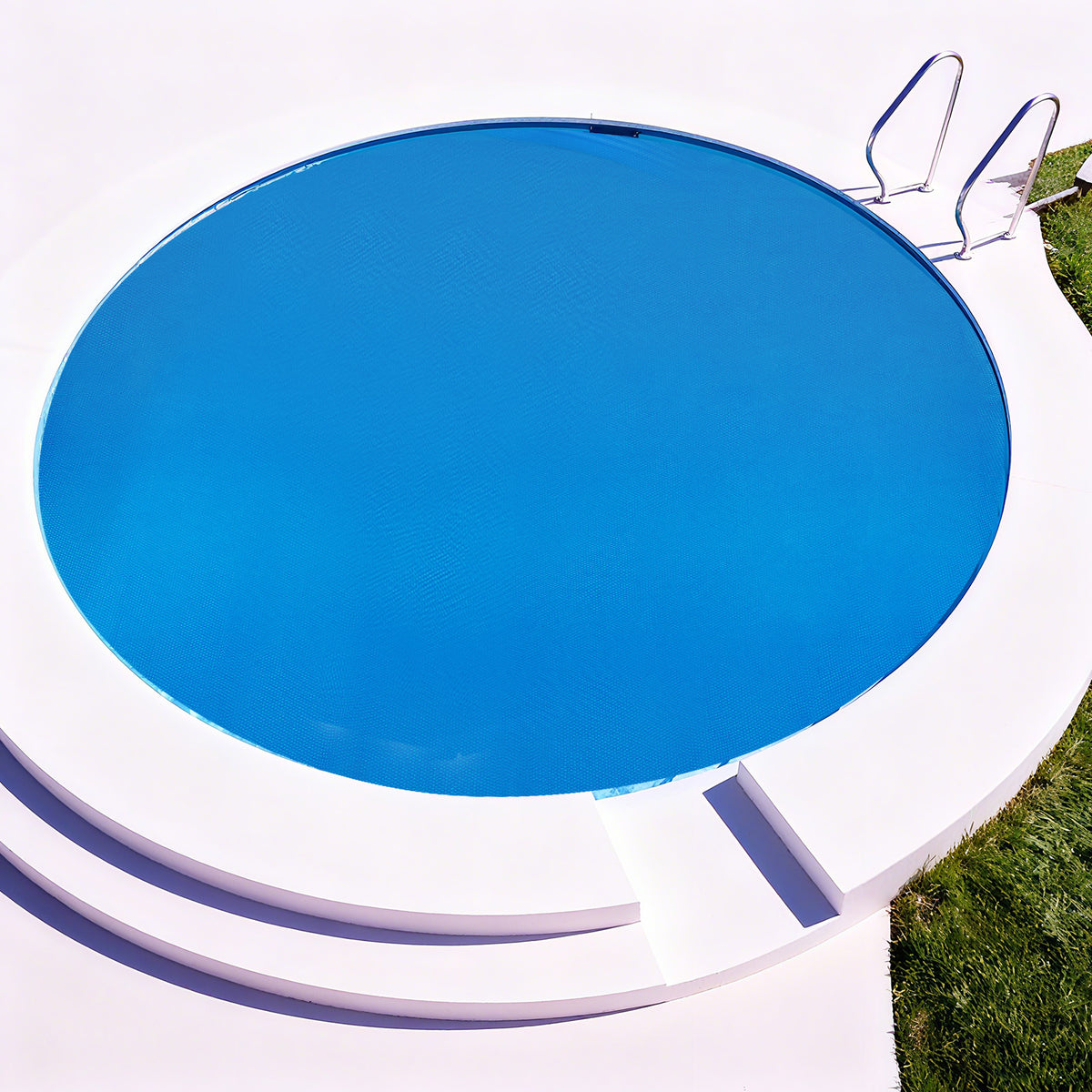 8/12 Feet Round Solar Pool Cover 12 Mil for In-Ground Above-Ground