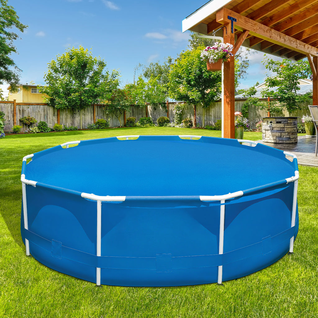 8/12 Feet Round Solar Pool Cover 12 Mil for In-Ground Above-Ground