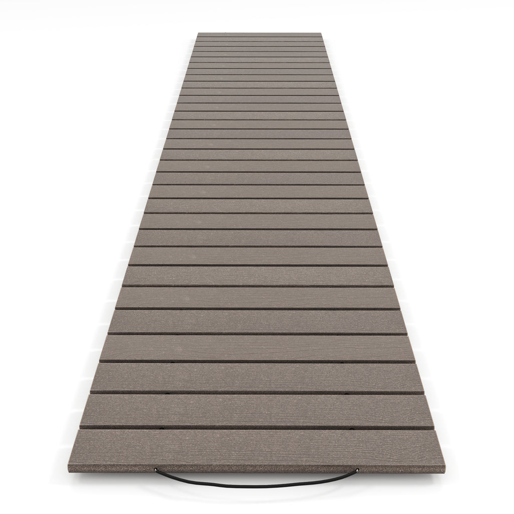 8 Ft Outdoor Garden Pathway Walkway with Metal Wire Connection - Rustic Style, Weatherproof HDPE, Portable, S - S