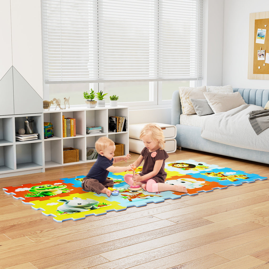 8-Piece Animal Interlocking Baby Play Mat - Style 1, Educational Toy