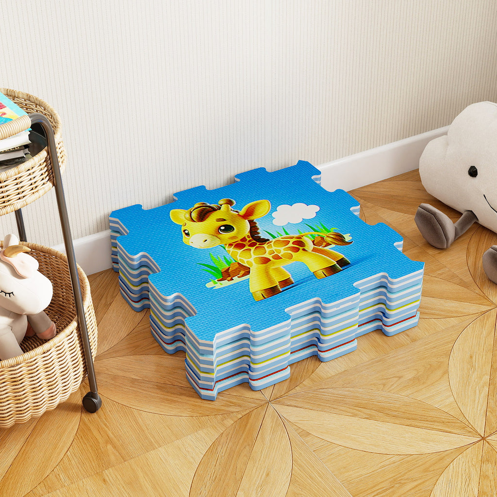 8-Piece Animal Interlocking Baby Play Mat - Style 1, Educational Toy