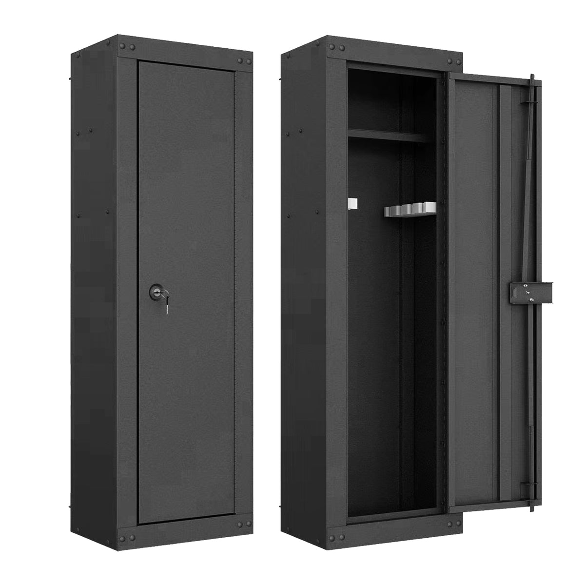 8 Rifle Safe Large Gun Cabinet with Storage Shelf