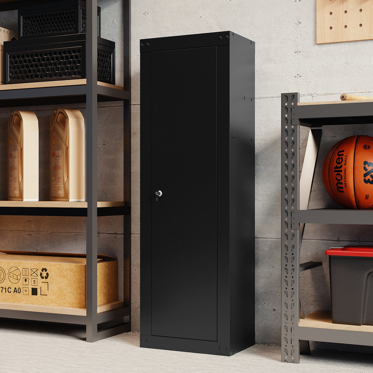 8 Rifle Safe Large Gun Cabinet with Storage Shelf