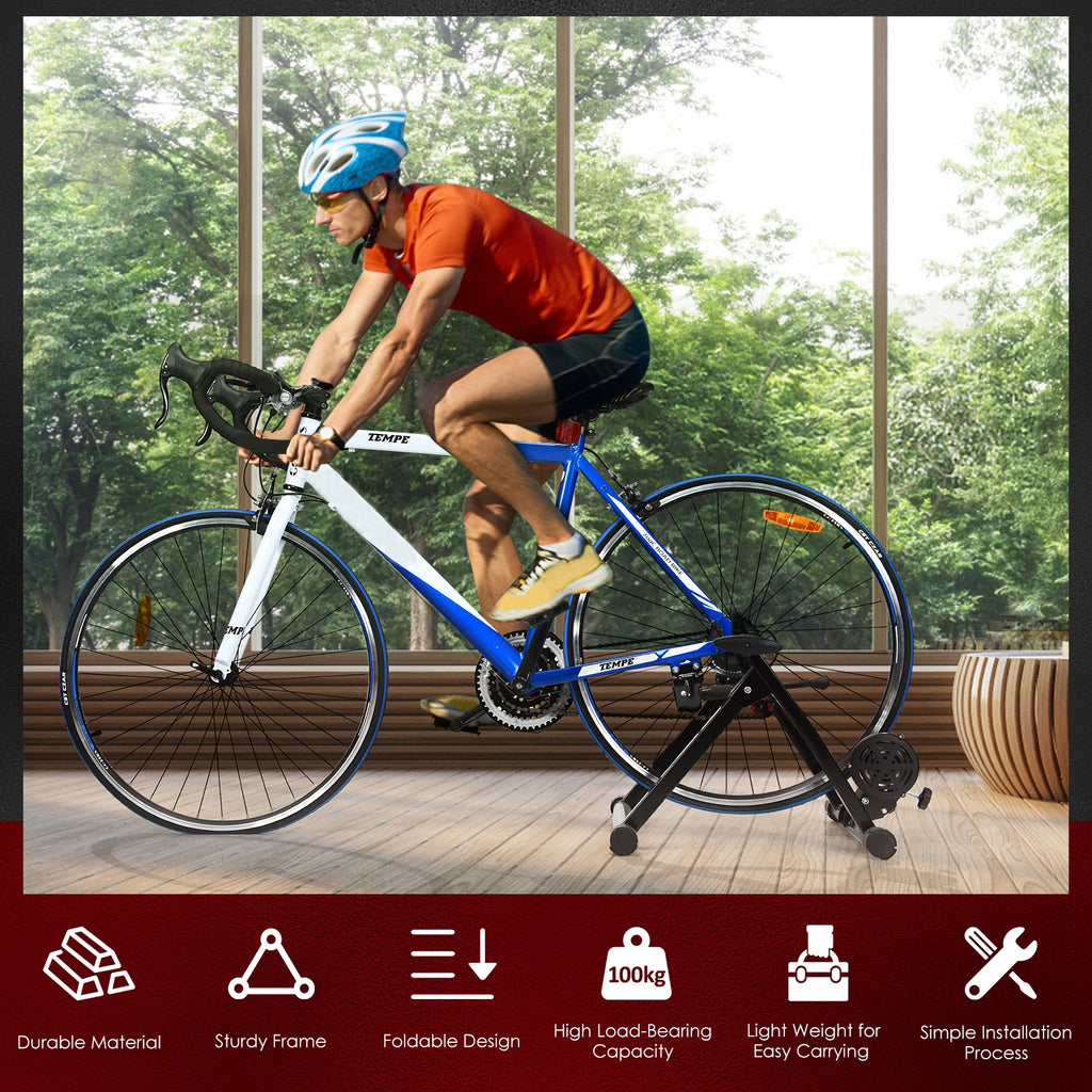 Portable Folding Bicycle Trainer Stand for 26-28 Inch Bikes