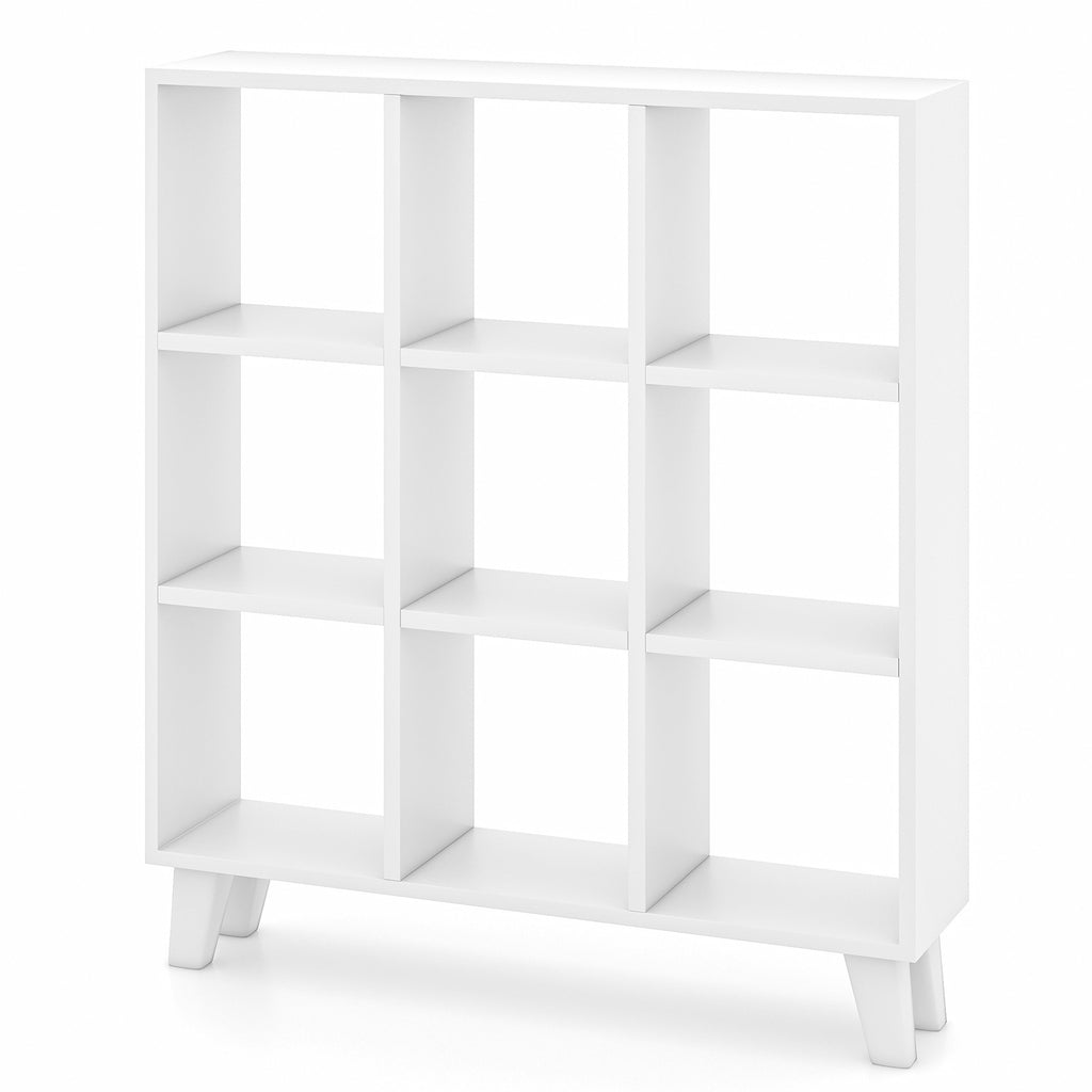 9-Cube Bookcase with Removable Shelves - Brown