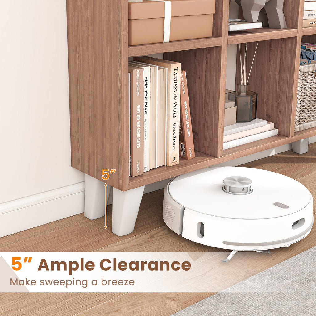 9-Cube Bookcase with Removable Shelves - Brown