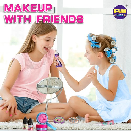 All Natural Lip Balm Kit For Girls, FunKidz Lip Gloss Making Kit For Kids Ages 8-10, 10-12 Girls Gift Makeup Science Lab