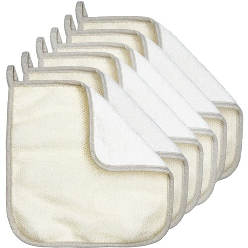 6 Pack Exfoliating wash Cloth Face and Body Wash Bath Scrub Soft Weave Bath Towel Massage Cloth for Women and Man, Two Sides