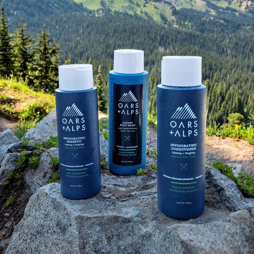 Oars + Alps Men's Sulfate Free Hair Shampoo for Men & Women, Shampoo for Hair Infused with Witch Hazel and Tea Tree Oil, Nourishing & Moisturizing, Paraben & Sulfate Free, Alpine Tea Tree, 13.5oz