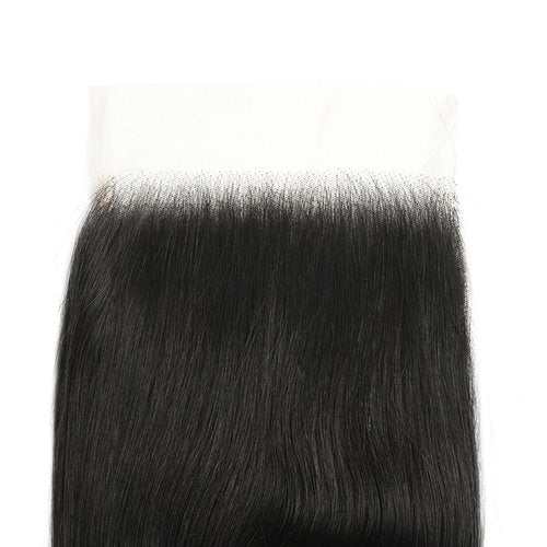 5x5 Closure Straight Transparent HD Lace Closure 12A Brazilian Virgin Human Hair Closure Free Part Pre Plucked with Baby Hair Natural Color 18 Inch