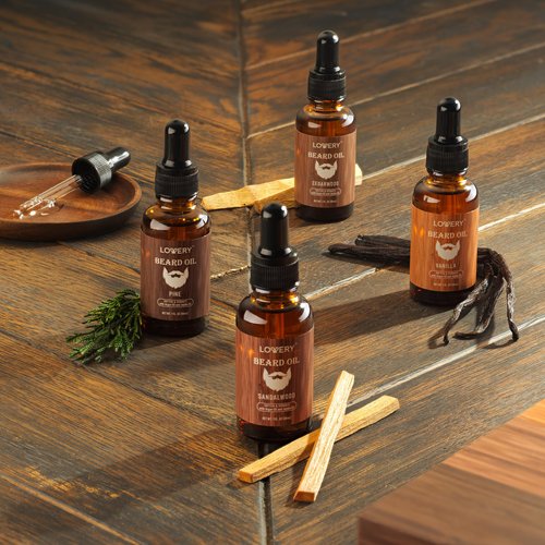 Beard Oil for Men – Sandalwood, Vanilla & Cedarwood Natural Mens Beard Oil Kit with Argan & Jojoba Oil - Beard Softener & Deeply Moisturizer Adding a Natural Shine, Grooming Kit Beard Care for Him