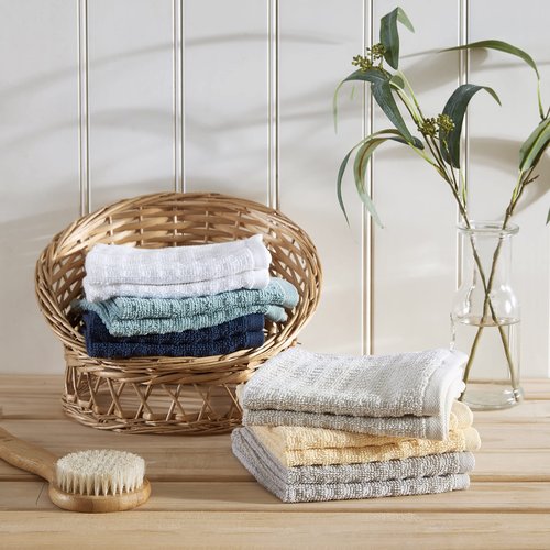 Tommy Bahama- Washcloth Set, Highly Absorbent Cotton Bathroom Decor, Low Linting & Fade Resistant, Oeko-Tex Certified (Northern Pacific Turquoise, 12 Piece)