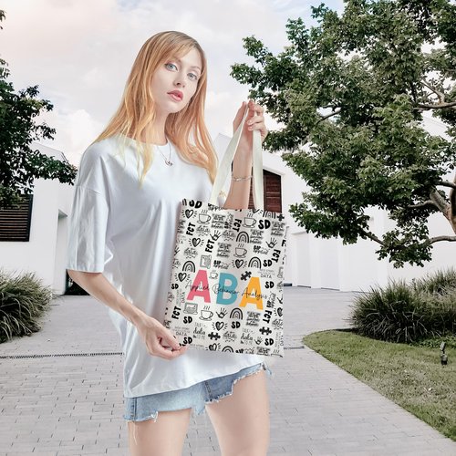 WCGXKO ABA Therapist Behavior Therapist Gift ABA Therapist Survival Kit Zipper Pouch Makeup Bag (ABA ap tote)